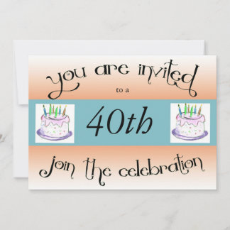 40. Geburtstag Party Personalisierte Einladung