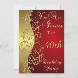 40. Geburtstag Party Personalisierte Einladung