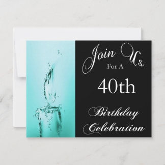 40. Geburtstag Party Personalisierte Einladung