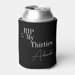 40. Geburtstag Party RIP 30er Jahre Schwarz und We Dosenkühler