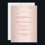 40. Geburtstag Party Rose Golddiamant Einladung<br><div class="desc">Eine moderne,  stilvolle und glamouröse Einladung zum 40. Party. Eine Rose goldener Hintergrund mit einem eleganten Imitat Rose Golddiamanten. Der Name ist mit einer modernen dunklen Rose goldfarbenen handgeschriebenen Schreibschrift geschrieben. Vorlagen für Ihre Party-Details.</div>