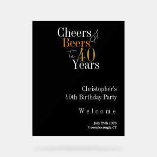 40. Geburtstag Party Willkommen Acrylschild