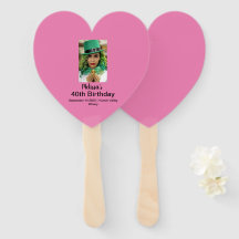 40. Geburtstag Personalisiertes Foto rosa