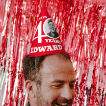 40. Geburtstag personalisiertes Foto rot