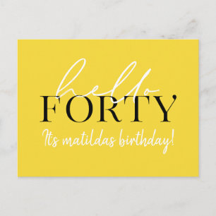 40. Geburtstag Postkarte