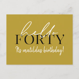 40. Geburtstag Postkarte