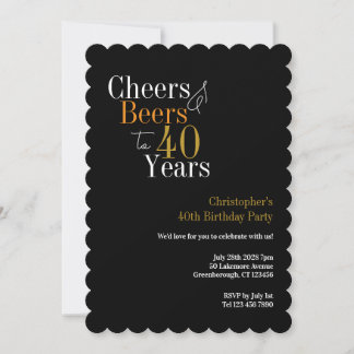 40. Geburtstag Prost und Bier Party Einladung