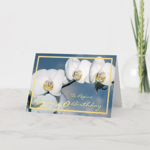 40. Geburtstag Regina Orchideen Eleganter Goldrahm Karte