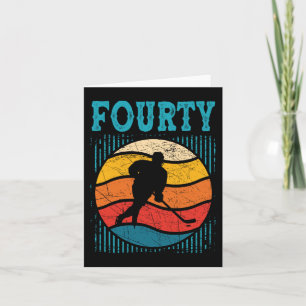 40. Geburtstag Retro Eishockey 40 Jahre alter Mann Karte
