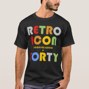 40. Geburtstag Retro Icon T - Shirt