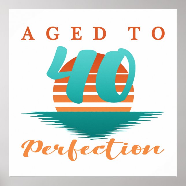 40. Geburtstag Retro Poster (Vorne)