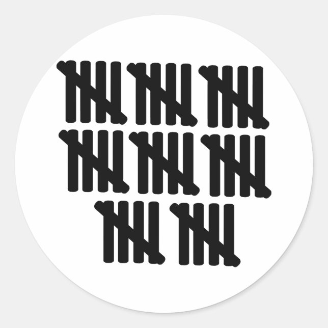 40. Geburtstag Runder Aufkleber (Vorderseite)