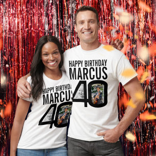 40. Geburtstag schwarz Brauch jetzt, dann Foto Nam T-Shirt