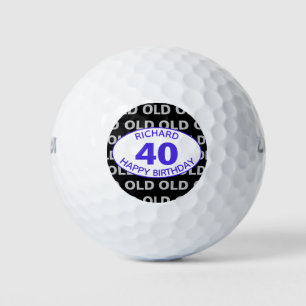40. Geburtstag Schwarzer Funny ALD jedes Alter Golfball