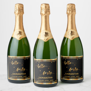 40. Geburtstag schwarzes Gold hello 40 Namensskrip