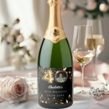 40. Geburtstag Schwarzes Gold Sterne Foto