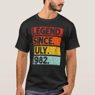 40. Geburtstag seit Juli 1982 40 Jahre alt T-Shirt