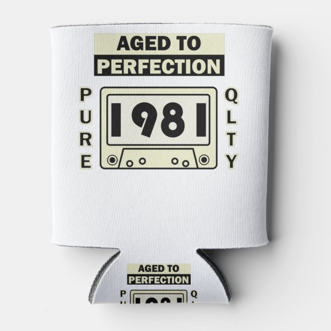 40. Geburtstag Shirt - 1981 Kassette Dosenkühler (Vorderseite)