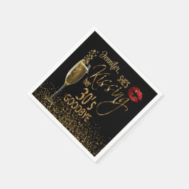 40. Geburtstag - Sie küsst ihre 30er Serviette