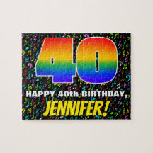 40. Geburtstag — Spaß, farbenfrohe Musiksymbole & 