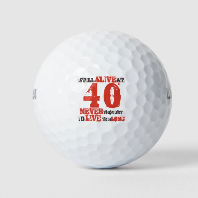 40. Geburtstag Spaß Höhe Golfball (Vorderseite)