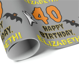 40. Geburtstag: Spooky Halloween Theme, Individuel Geschenkpapier