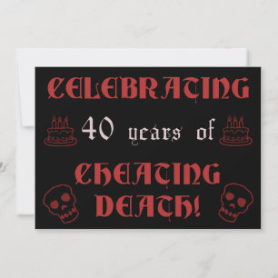 40. Geburtstag über das Hügel-Gag-Geschenk Karte