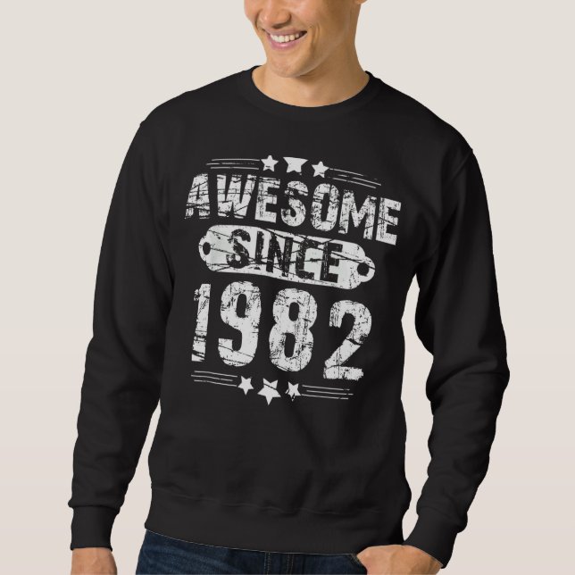 40. Geburtstag Vintag Phantastisch seit 1982 Sweatshirt (Vorderseite)
