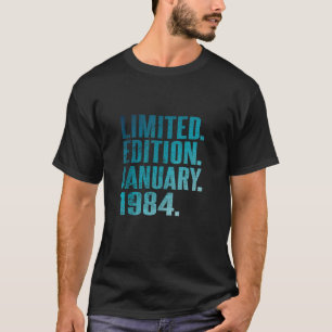 40. Geburtstag Vintage 1984 Januar 40 Jahre Männer T-Shirt