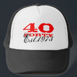 40. Geburtstag Vintager Hut | 1973 Truckerkappe<br><div class="desc">40. Geburtstag Vintager Hut | Festgestellte Altersnummer 1973 Coole 30 Tage Geschenkidee für Bruder,  Onkel Papa etc.</div>