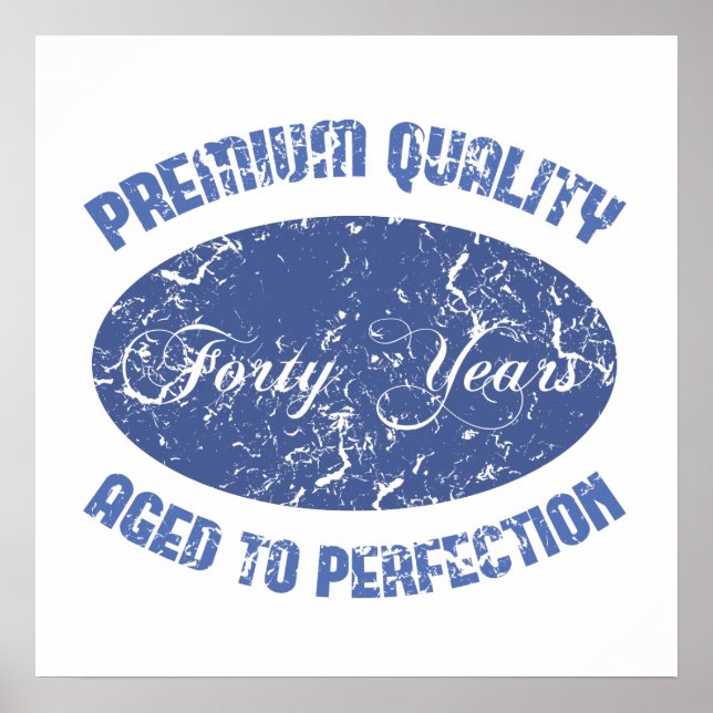 40. Geburtstag Vintager Spaß Poster (Vorne)