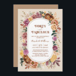 40. Geburtstag von Fabulous Boho Fall Floral Einladung<br><div class="desc">Dieses elegante Herbstdesign zeichnet sich durch rustikale Aquarellblumen aus, die mit grünem Blattwerk und luftigem Pampasgras in verschiedenen Farbtönen gebrannt, orange, lila, staubig, gelb und launenhaft. Personalisieren Sie die Einladung mit Ihren Daten und wenn Sie gewollt, um den Stil und die Platzierung des Textes weiter zu ordnen, klicken Sie bitte...</div>