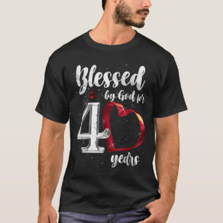 40. Geburtstag Von Gott Gesegnet Für 40 Jahre Gebu T-Shirt