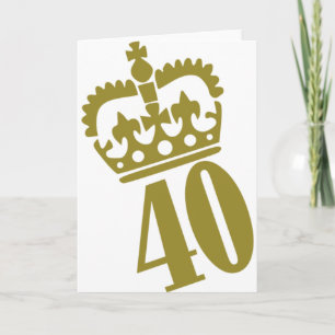 40. Geburtstag - Zahl - Vierzig Karte