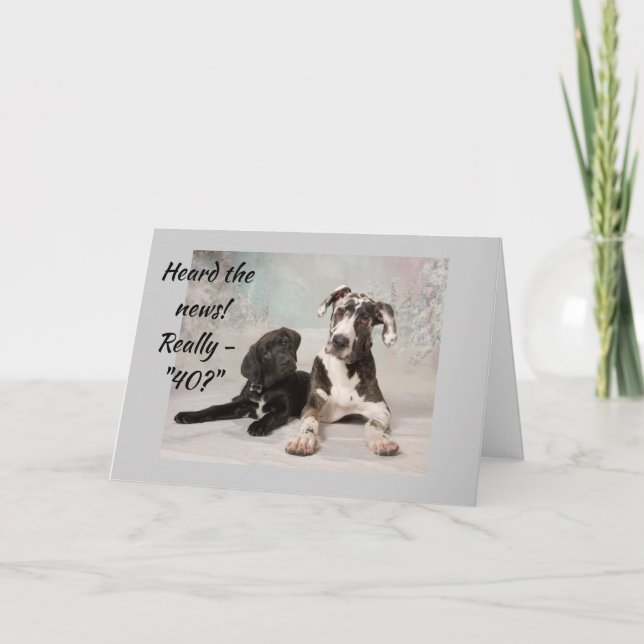 ***40. GEBURTSTAG*** zu einem SEHR BESONDEREN ***F Karte (Vorderseite)