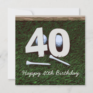 40. Geburtstag zum Golfer mit der Nummer 40 & T Karte