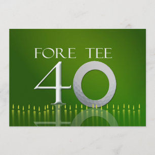 40. Geburtstags-Feier-Einladung - Golf Einladung