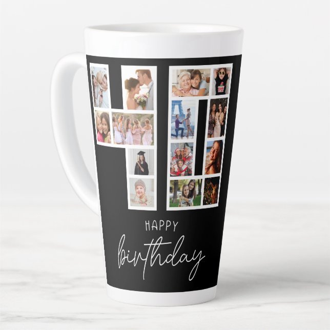 40. Geburtstags-Foto-Collage Milchtasse (Linke Ecke)