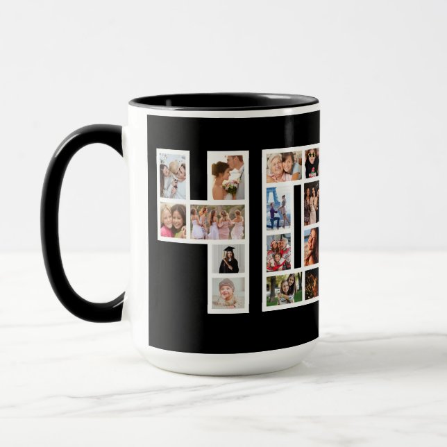 40. Geburtstags-Foto-Collage Tasse (Links)
