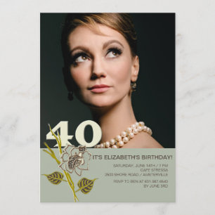 40. Geburtstags-Foto-Einladung Einladung