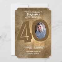 40. Geburtstags-Foto-Einladung