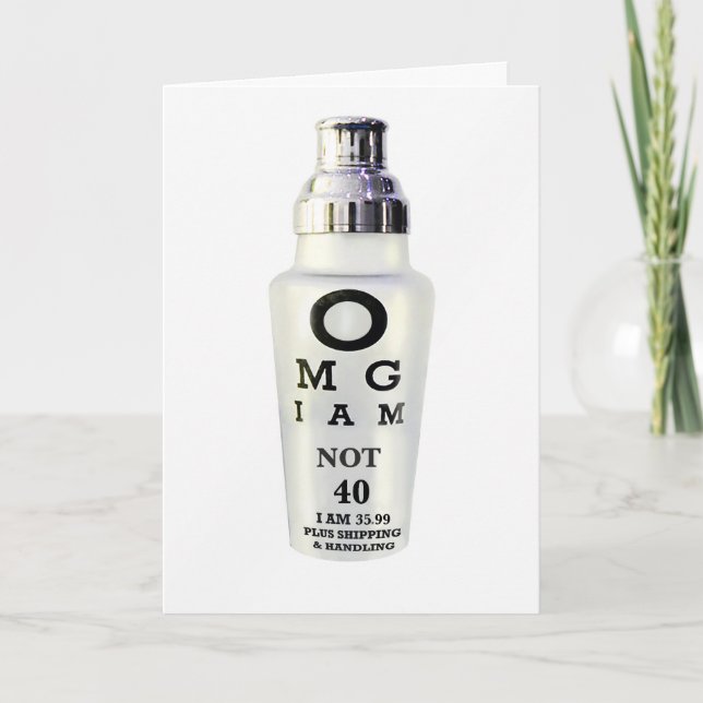 40. Geburtstags-Karte Karte (Vorderseite)