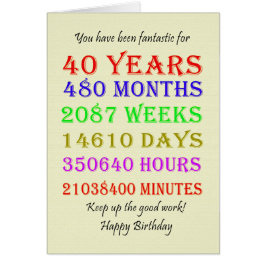 40. Geburtstags-Meilensteine