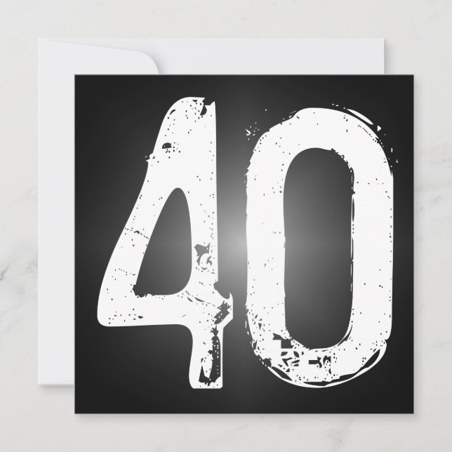 40. Geburtstags-Party Einladung (Vorderseite)