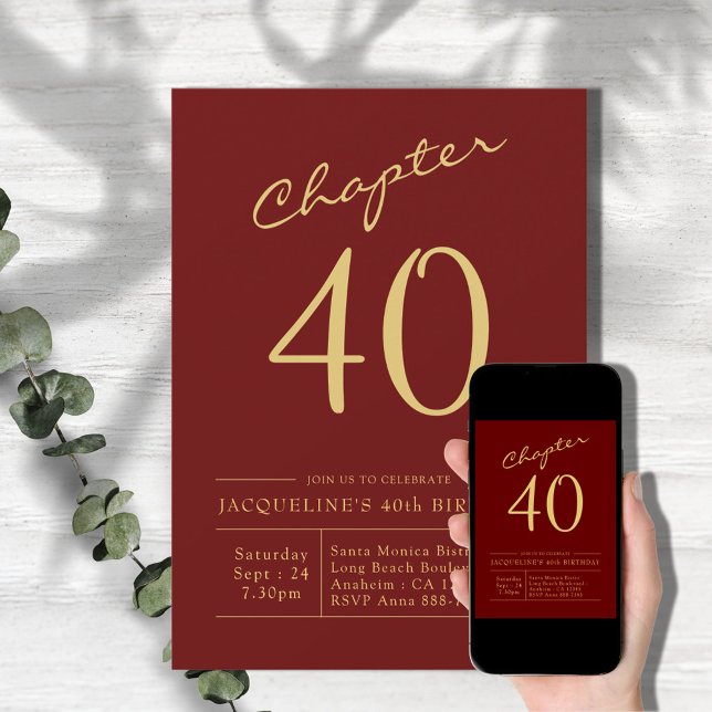 40. Geburtstags-Party Einladung (Von Creator hochgeladen)