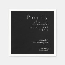 40. Geburtstags-Party in Schwarz und Weiß