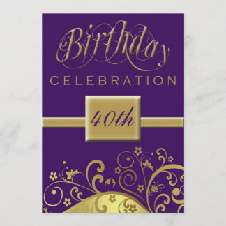 40. Geburtstags-Party-personalisierte Einladung
