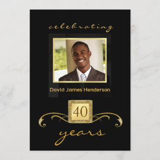 40. Geburtstags-Überraschungs-Party Einladungen -