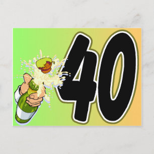 40. Geburtstagsartikel Postkarte
