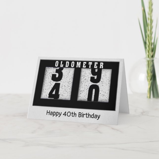 40. Geburtstagsdometer Karte (Vorderseite)